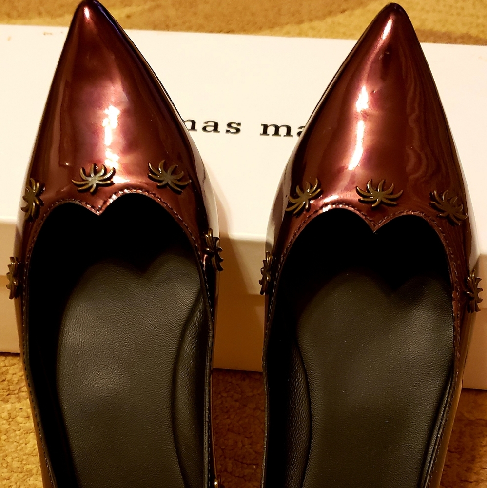 Tomas Maier Metallic Ballet Shoes